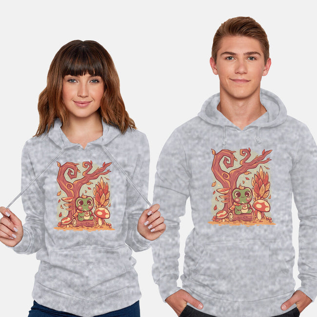 Cozy Autumn Days Frog-Unisex-Pullover-Sweatshirt-TechraNova