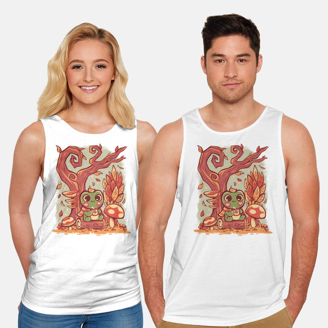 Cozy Autumn Days Frog-Unisex-Basic-Tank-TechraNova