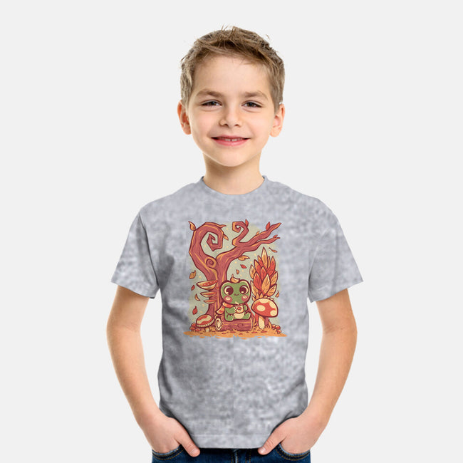 Cozy Autumn Days Frog-Youth-Basic-Tee-TechraNova