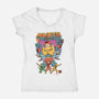 Meowster Squadron-Womens-V-Neck-Tee-vp021