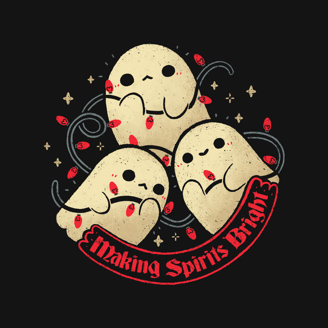 Cute Ghosts Making Spirits Bright-Mens-Long Sleeved-Tee-xMorfina