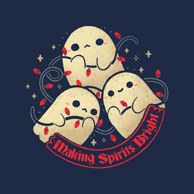 Cute Ghosts Making Spirits Bright-Unisex-Basic-Tee-xMorfina