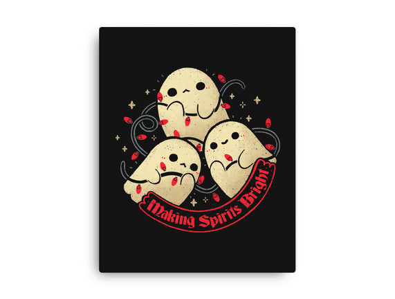 Cute Ghosts Making Spirits Bright