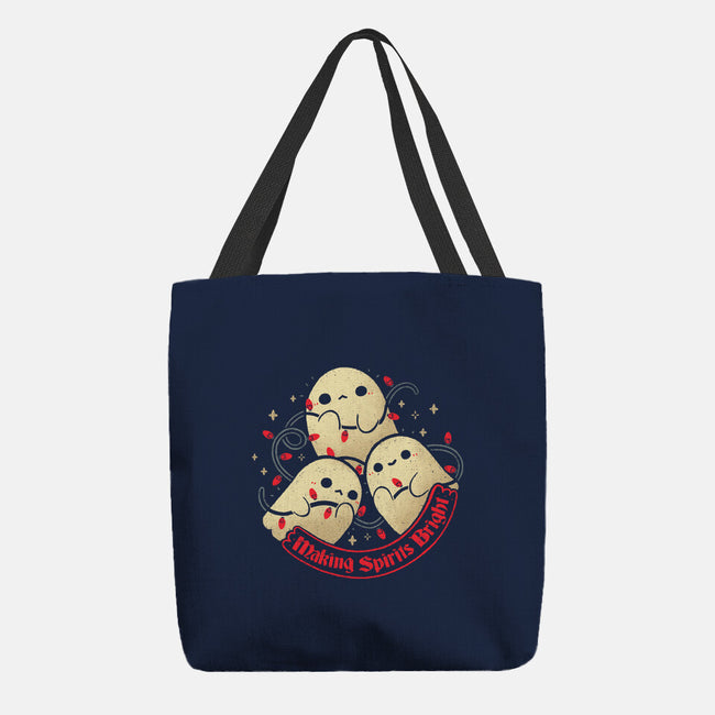 Cute Ghosts Making Spirits Bright-None-Basic Tote-Bag-xMorfina