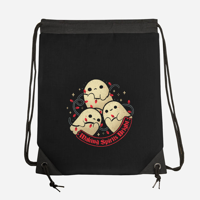 Cute Ghosts Making Spirits Bright-None-Drawstring-Bag-xMorfina