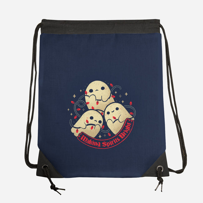 Cute Ghosts Making Spirits Bright-None-Drawstring-Bag-xMorfina