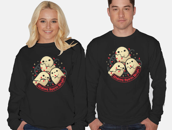 Cute Ghosts Making Spirits Bright