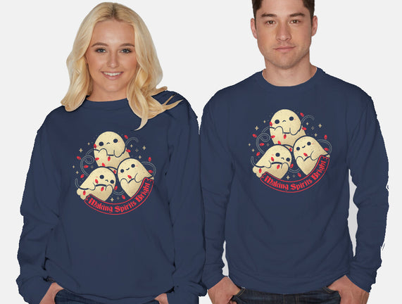 Cute Ghosts Making Spirits Bright