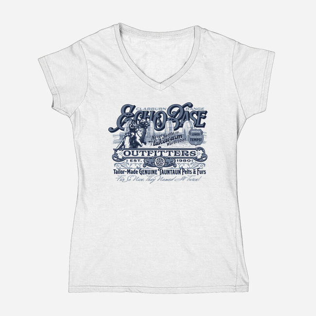 Echo Base Outfitters-Womens-V-Neck-Tee-Wheels