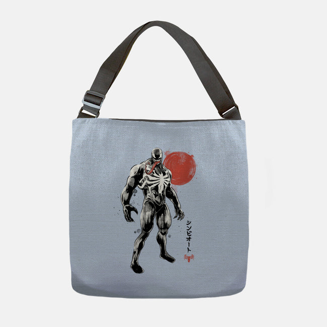 Dark Symbiote Sumi-e-None-Adjustable Tote-Bag-Astrobot Invention