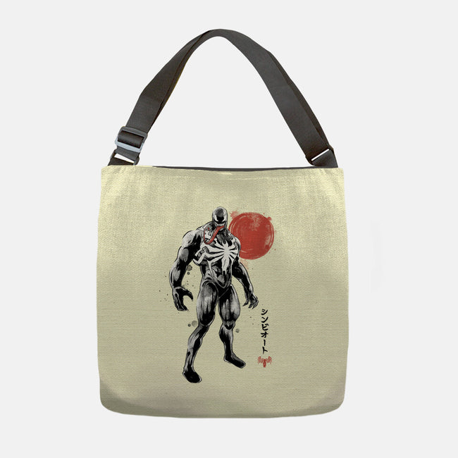 Dark Symbiote Sumi-e-None-Adjustable Tote-Bag-Astrobot Invention