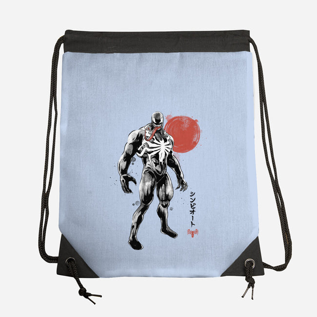 Dark Symbiote Sumi-e-None-Drawstring-Bag-Astrobot Invention