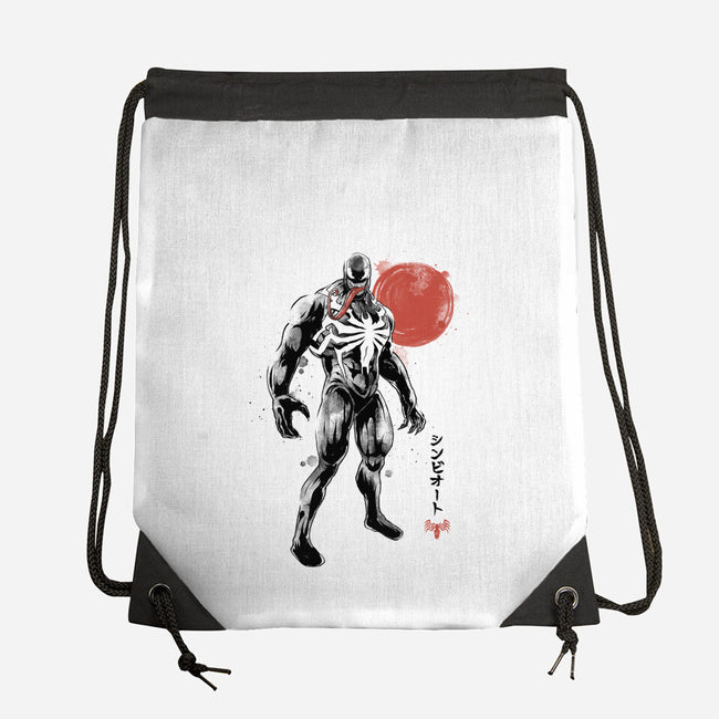 Dark Symbiote Sumi-e-None-Drawstring-Bag-Astrobot Invention