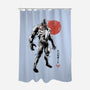 Dark Symbiote Sumi-e-None-Polyester-Shower Curtain-Astrobot Invention