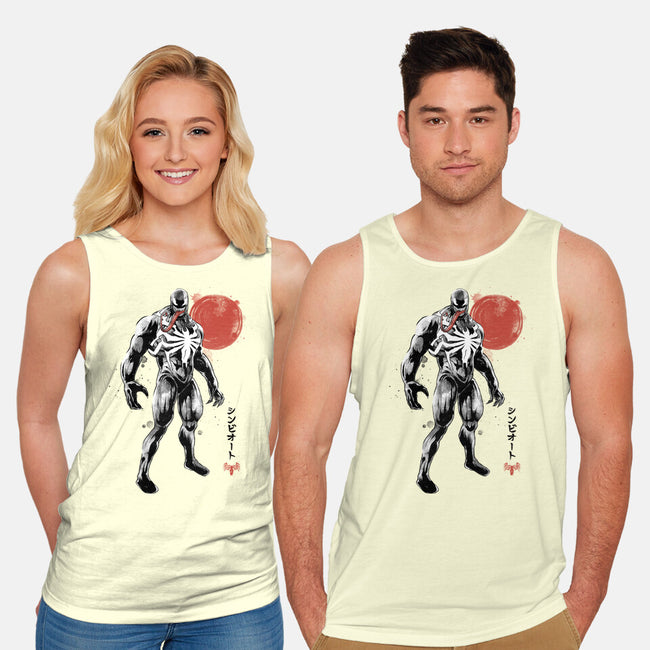 Dark Symbiote Sumi-e-Unisex-Basic-Tank-Astrobot Invention