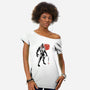 Dark Symbiote Sumi-e-Womens-Off Shoulder-Tee-Astrobot Invention