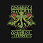 Vote Cthulhu Destruction-Womens-Basic-Tee-Studio Mootant