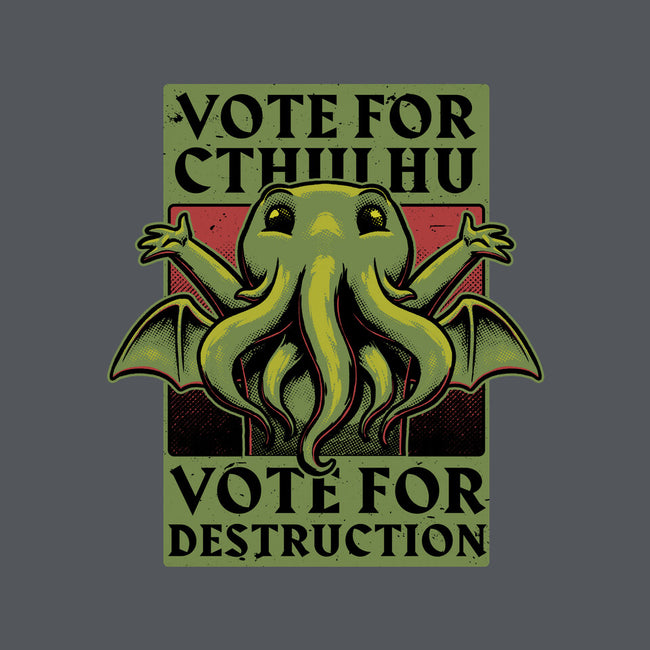 Vote Cthulhu Destruction-Womens-Fitted-Tee-Studio Mootant