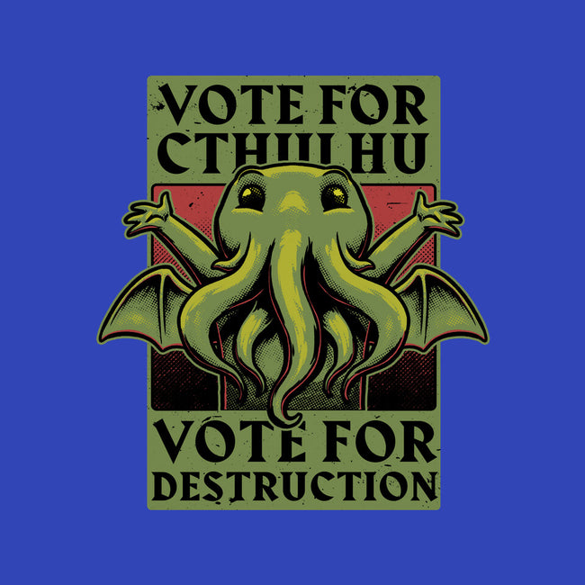 Vote Cthulhu Destruction-None-Stretched-Canvas-Studio Mootant