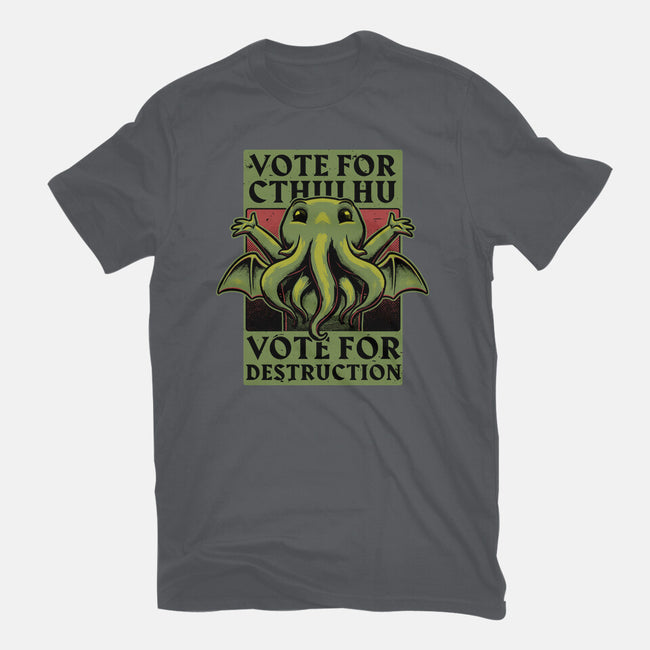 Vote Cthulhu Destruction-Mens-Premium-Tee-Studio Mootant