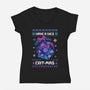 Have A Dice Crit-mas-Womens-V-Neck-Tee-ricolaa