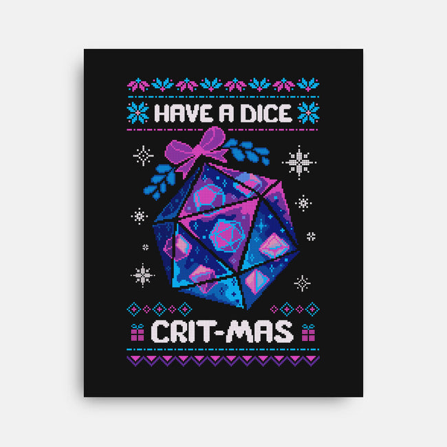 Have A Dice Crit-mas-None-Stretched-Canvas-ricolaa