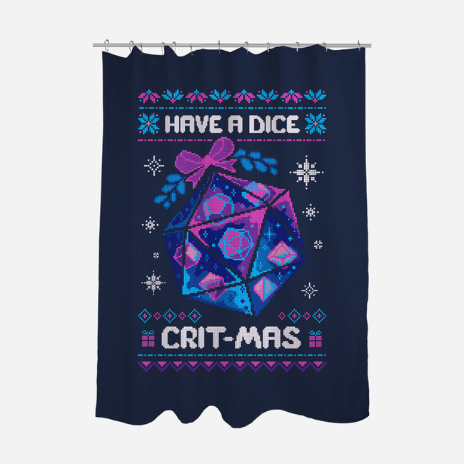 Have A Dice Crit-mas-None-Polyester-Shower Curtain-ricolaa