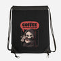 Coffee Because Life-None-Drawstring-Bag-eduely