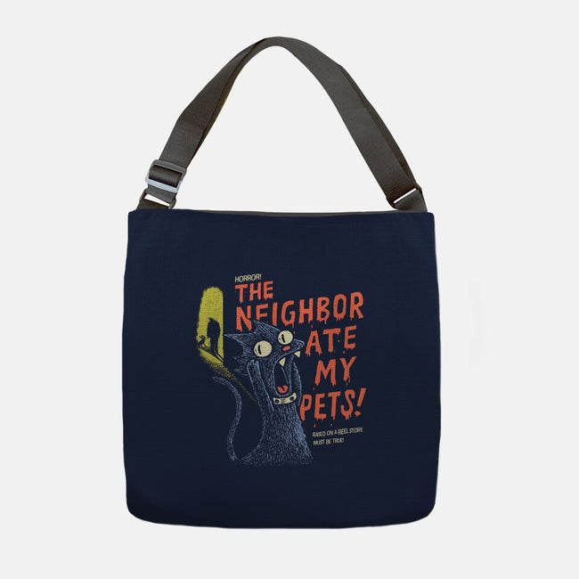 The Neighbor Ate My Pets-None-Adjustable Tote-Bag-Wenceslao A Romero