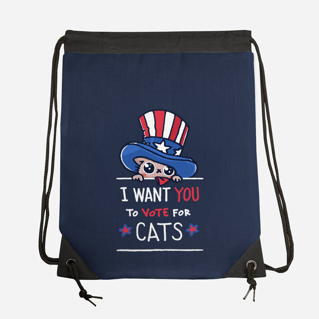 You Should Vote For Cats-None-Drawstring-Bag-Wenceslao A Romero