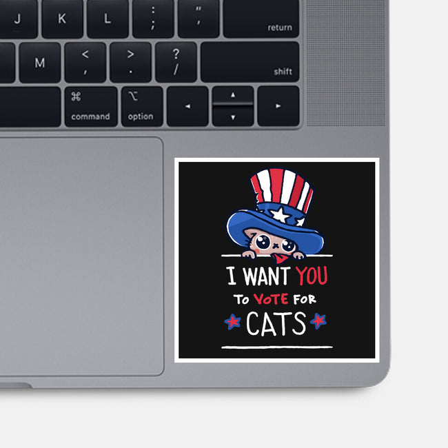 You Should Vote For Cats-None-Glossy-Sticker-Wenceslao A Romero