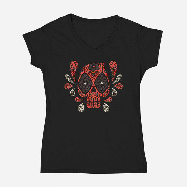 Dia De Las Chimichangas-Womens-V-Neck-Tee-Wenceslao A Romero