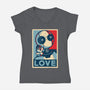 More Than Programmed-Womens-V-Neck-Tee-Wenceslao A Romero