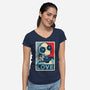 More Than Programmed-Womens-V-Neck-Tee-Wenceslao A Romero