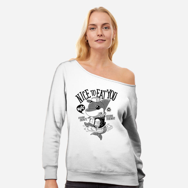 Nice To Eat You-Womens-Off Shoulder-Sweatshirt-Estudio Horta