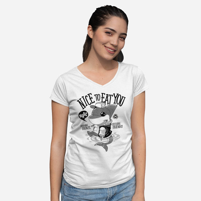 Nice To Eat You-Womens-V-Neck-Tee-Estudio Horta