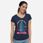 Nakatomi Party 88-Womens-V-Neck-Tee-rocketman_art