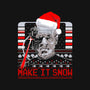 Make It Snow Christmas-Womens-Basic-Tee-rocketman_art