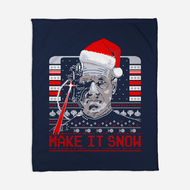 Make It Snow Christmas-None-Fleece-Blanket-rocketman_art