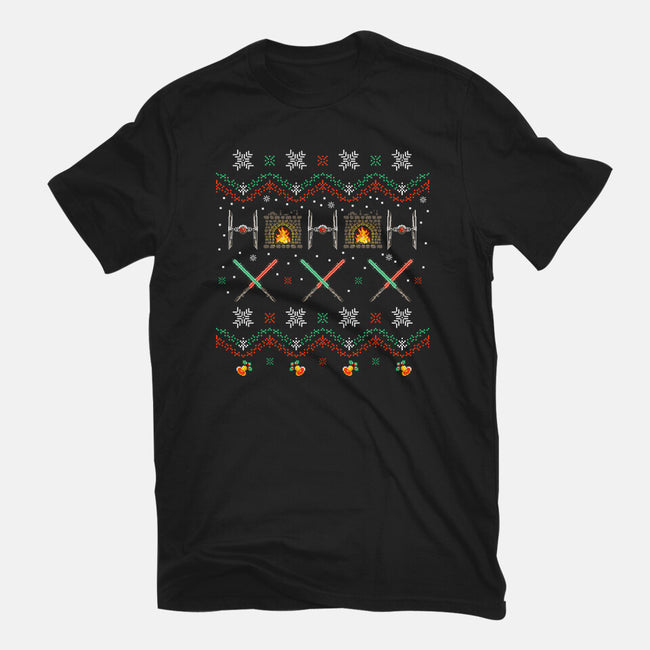 Tie Fighters Christmas-Mens-Premium-Tee-rocketman_art