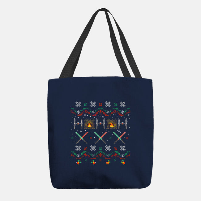 Tie Fighters Christmas-None-Basic Tote-Bag-rocketman_art