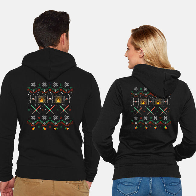 Tie Fighters Christmas-Unisex-Zip-Up-Sweatshirt-rocketman_art