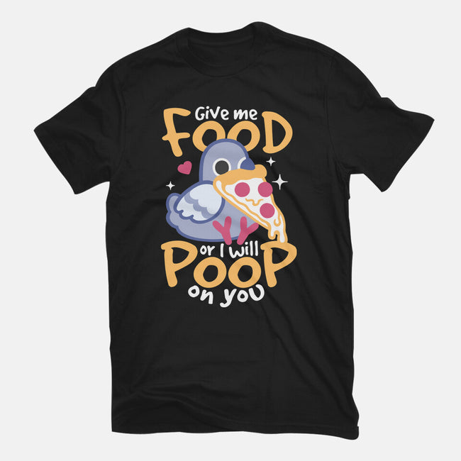 Hungry Pigeon Pizza-Womens-Fitted-Tee-NemiMakeit