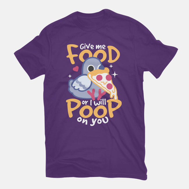 Hungry Pigeon Pizza-Womens-Fitted-Tee-NemiMakeit