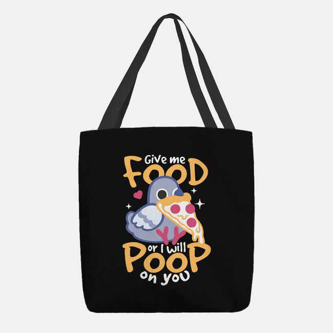 Hungry Pigeon Pizza-None-Basic Tote-Bag-NemiMakeit