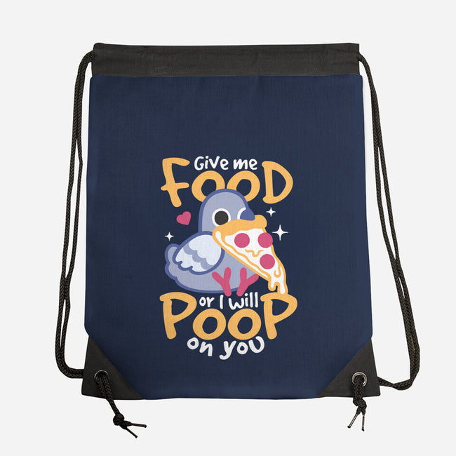 Hungry Pigeon Pizza-None-Drawstring-Bag-NemiMakeit