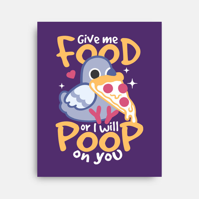 Hungry Pigeon Pizza-None-Stretched-Canvas-NemiMakeit