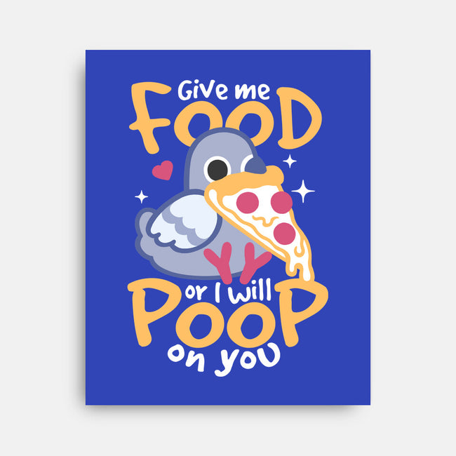 Hungry Pigeon Pizza-None-Stretched-Canvas-NemiMakeit