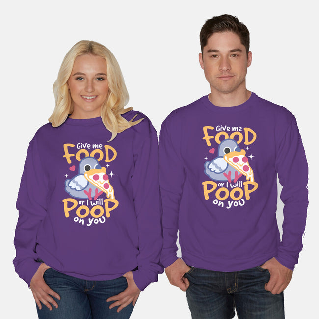Hungry Pigeon Pizza-Unisex-Crew Neck-Sweatshirt-NemiMakeit