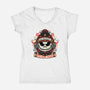 Merry And Scary-Womens-V-Neck-Tee-glitchygorilla